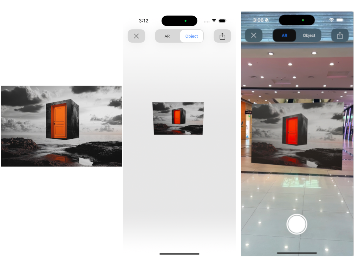 Apple device AR Example