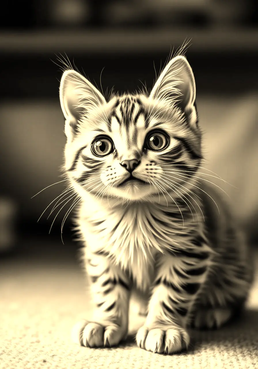 Cat image with a vintage filter.