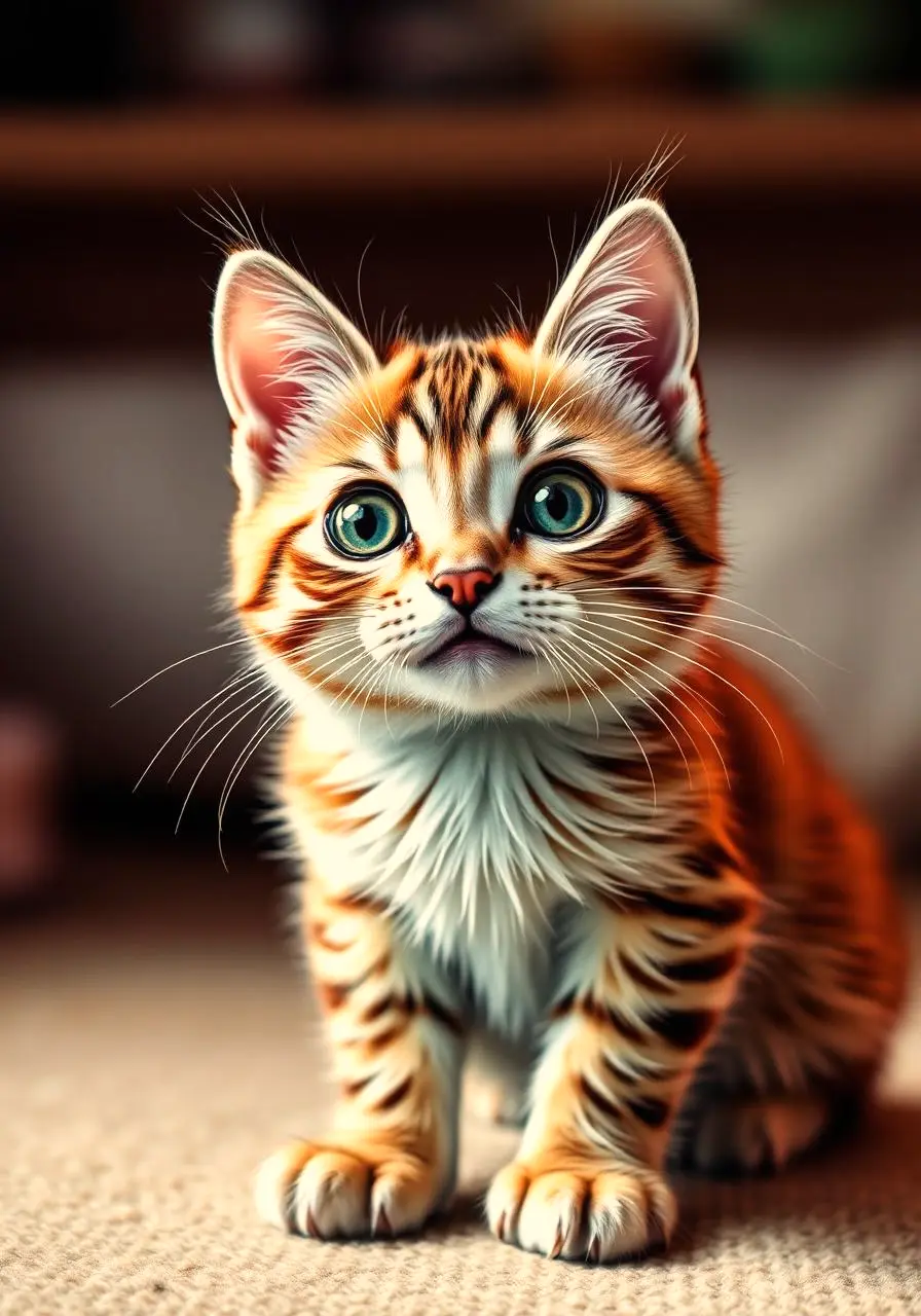 Cat image with warm filter.